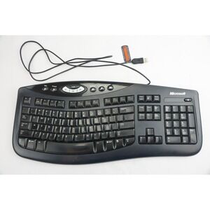 Microsoft Comfort Curve Keyboard 2000 v1.0 1047 Black USB Wired Ergonomic Good